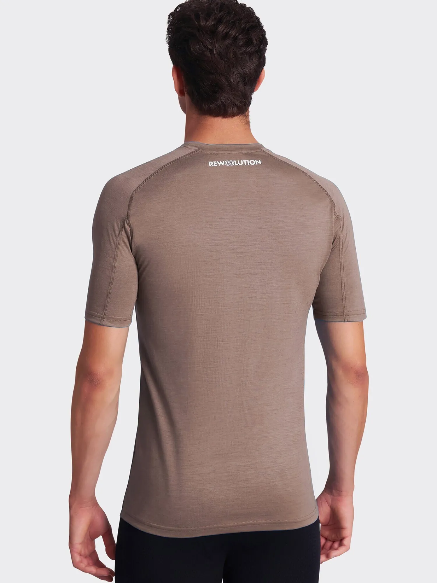 Sale Rewoolution SCOUT - t-shirt in merino jersey 190 gr per uomo in colore marrone