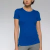 Online Rewoolution SKIN - t-shirt in merino mesh 180 gr  per donna in colore blu