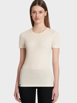 Fashion Rewoolution SKIN - t-shirt in merino mesh 180 gr  per donna in colore bianco