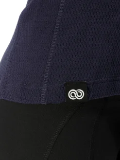 Sale Rewoolution SKIN - t-shirt in merino mesh 180 gr per donna in colore blu