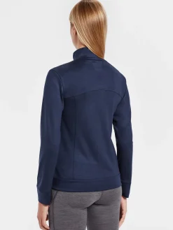 Clearance Rewoolution SNUG - felpa in merino jersey 280 gr per donna in colore blu