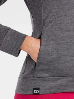 Hot Rewoolution SNUG - felpa in merino jersey 280 gr per donna in colore grigio