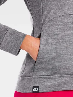Outlet Rewoolution SNUG - felpa in merino jersey 280 gr per donna in colore grigio