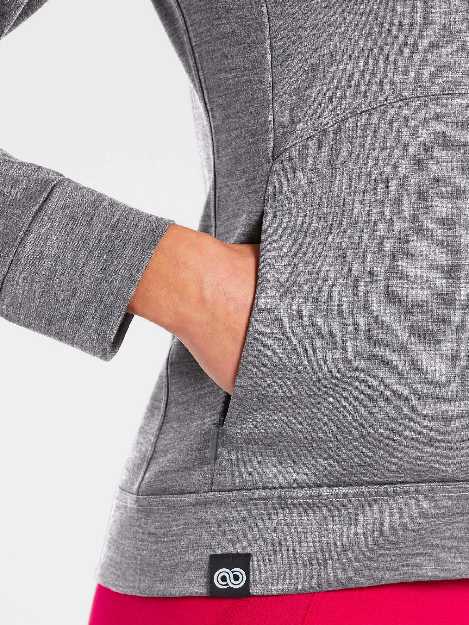 Outlet Rewoolution SNUG - felpa in merino jersey 280 gr per donna in colore grigio