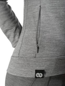 Outlet Rewoolution SNUG - felpa in merino jersey 280 gr per donna in colore grigio