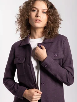 New Rewoolution TEICHELMANN - polo 280 gr per donna in colore viola