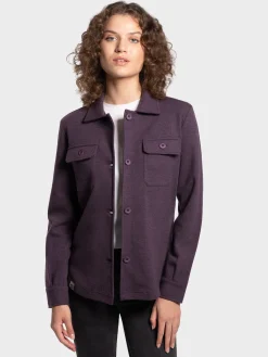 New Rewoolution TEICHELMANN - polo 280 gr per donna in colore viola