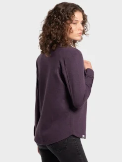 New Rewoolution TEICHELMANN - polo 280 gr per donna in colore viola