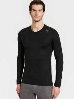 Hot Rewoolution TOMMY - t-shirt in merino jersey 140 gr  per uomo in colore nero
