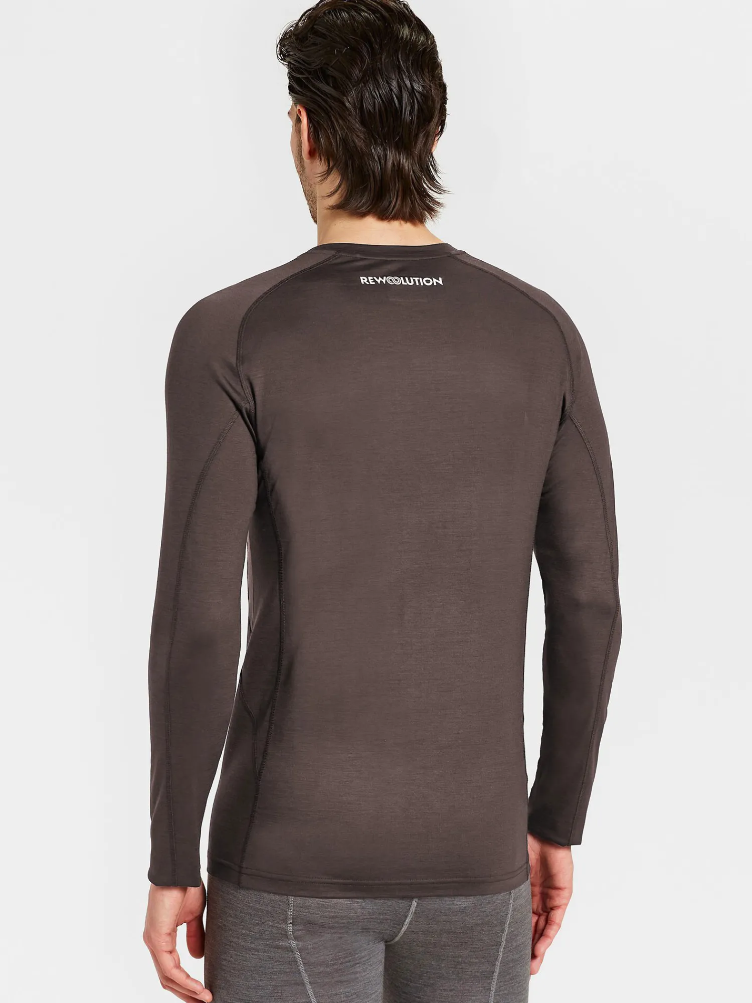 Fashion Rewoolution TOMMY - t-shirt in merino jersey 140 gr per uomo in colore marrone