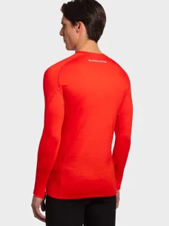 Hot Rewoolution TOMMY - t-shirt in merino jersey 140 gr  per uomo in colore arancione