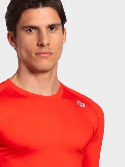 Hot Rewoolution TOMMY - t-shirt in merino jersey 140 gr  per uomo in colore arancione