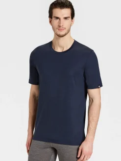 New Rewoolution TRICK - t-shirt in merino jersey 140 gr per uomo in colore blu