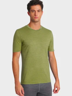 Online Rewoolution TRICK - t-shirt in merino jersey 140 gr per uomo in colore verde