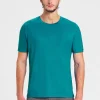 Clearance Rewoolution TRICK - t-shirt in merino jersey 140 gr per uomo in colore verde