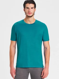Clearance Rewoolution TRICK - t-shirt in merino jersey 140 gr per uomo in colore verde