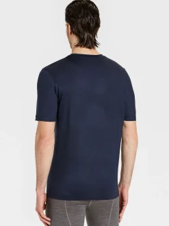New Rewoolution TRICK - t-shirt in merino jersey 140 gr per uomo in colore blu