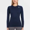Best Rewoolution WIKI - t-shirt in merino jersey 190 gr per donna in colore blu
