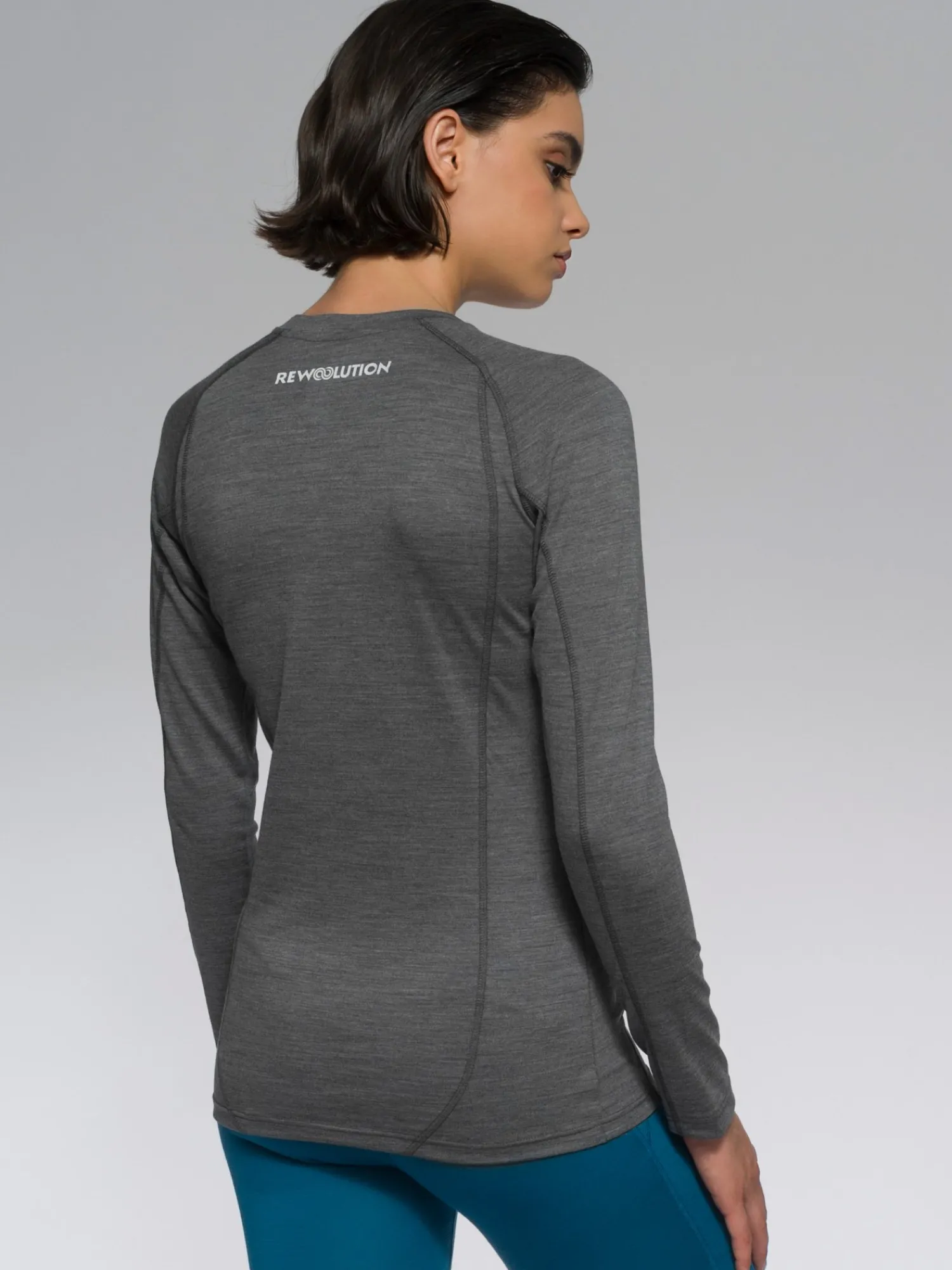 Best Rewoolution WIKI - t-shirt in merino jersey 190 gr per donna in colore grigio