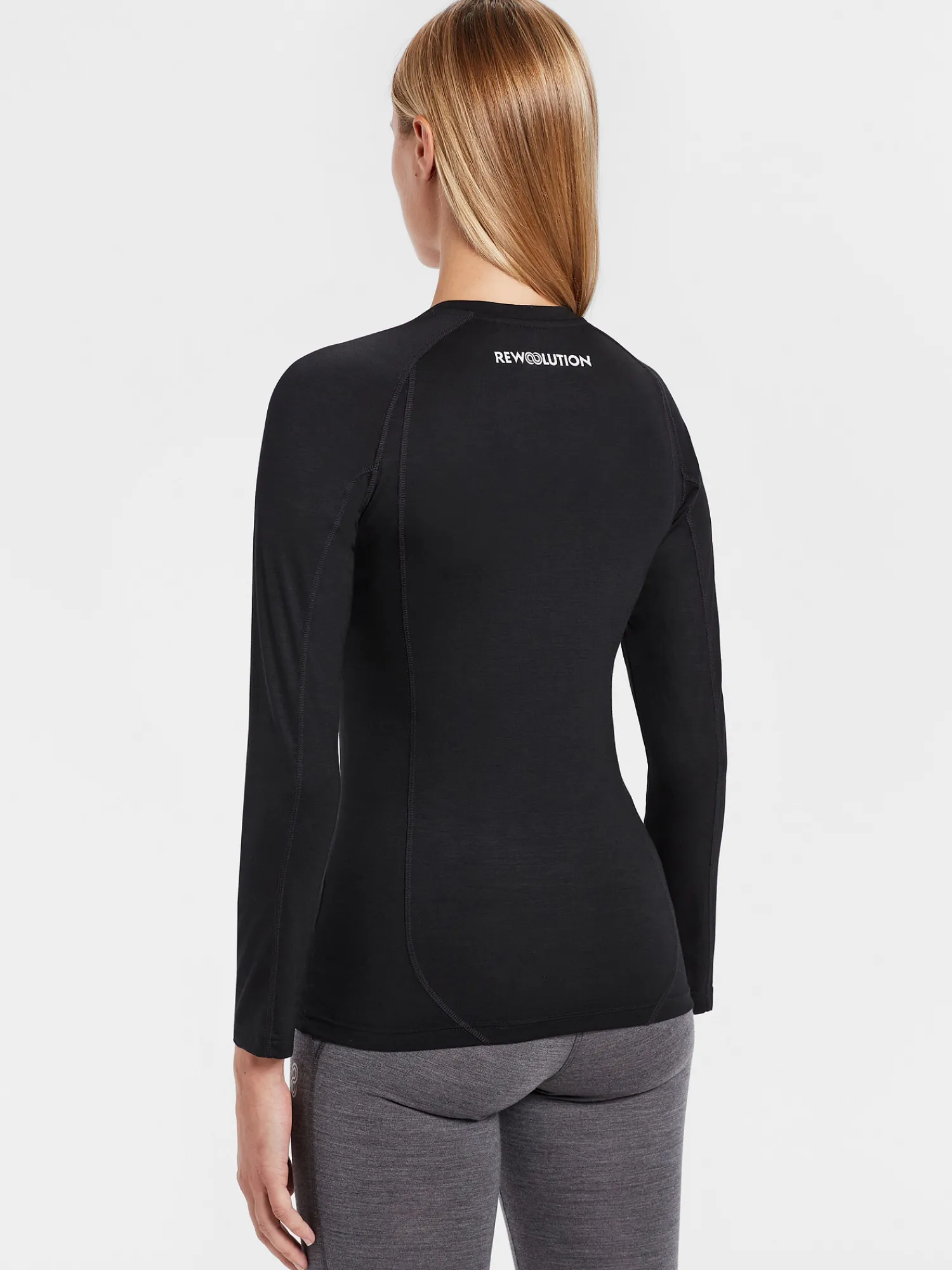 Clearance Rewoolution WIKI - t-shirt in merino jersey 190 gr per donna in colore nero