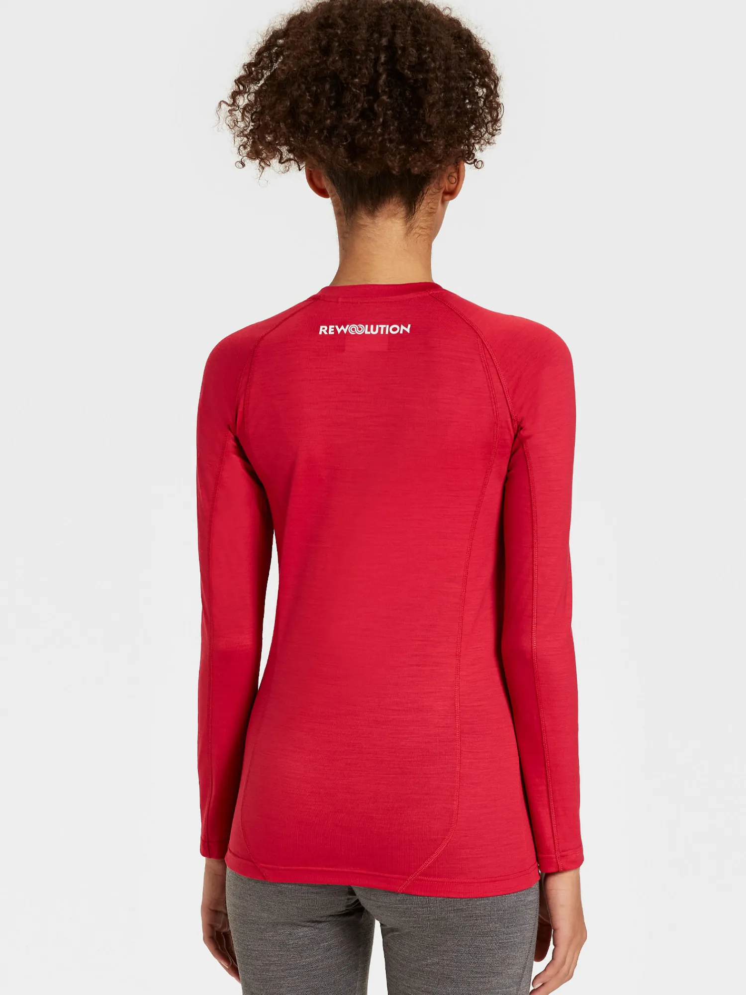 Fashion Rewoolution WIKI - t-shirt in merino jersey 190 gr per donna in colore rosso