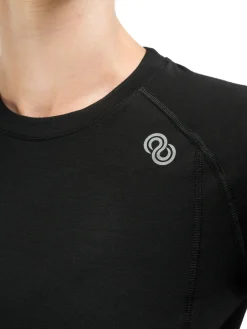 Clearance Rewoolution WIKI - t-shirt in merino jersey 190 gr per donna in colore nero