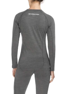 Best Rewoolution WIKI - t-shirt in merino jersey 190 gr per donna in colore grigio